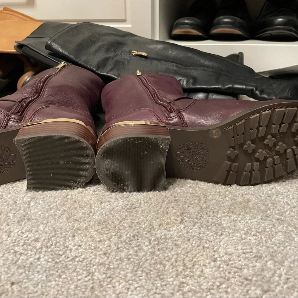 BNIB Vince Camuto Windy Moto Boots Dark purple 7 M - Picture 3 of 6